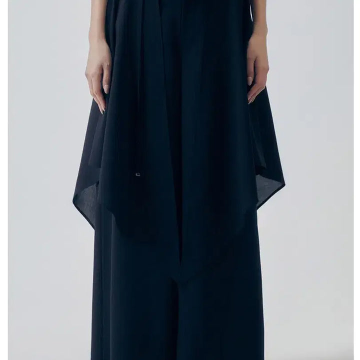 [BUNJANG] Trimingbird Layered Drape Strap Trousers Black / 트리밍버드 슬랙스 Layered Drape Strap Trouser
