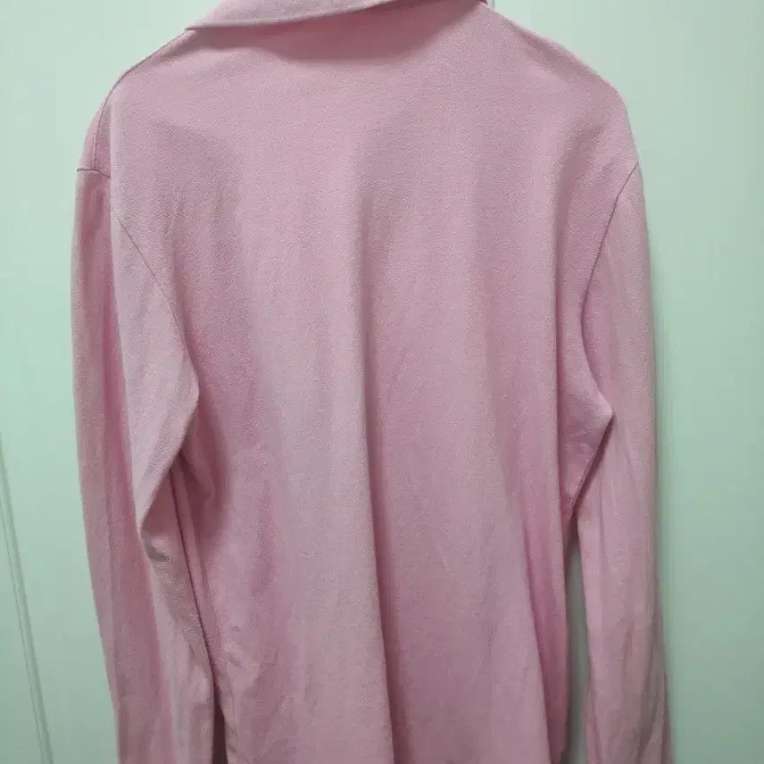 [BUNJANG] Beanpole Pink Long Sleeve Polo Shirt / 빈폴 핑크색 긴팔 폴로티 100