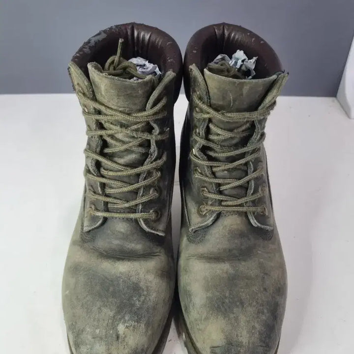 [BUNJANG] Hyojabin Vintage Timberland 6-Inch Camo Olive Boots / 효자빈티지 10 팀버랜드 6인치 카모 올리브