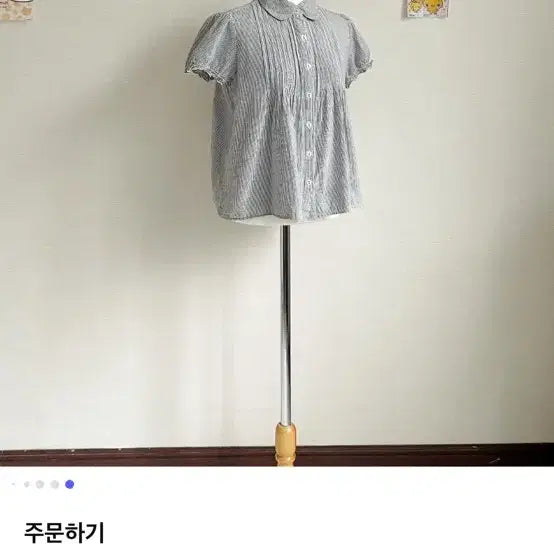 [BUNJANG] Yojo Vintage Round Collar Blouse / 요조 빈티지 둥근카라 블라우스 둥카 블라우스 스트라이프 모리걸