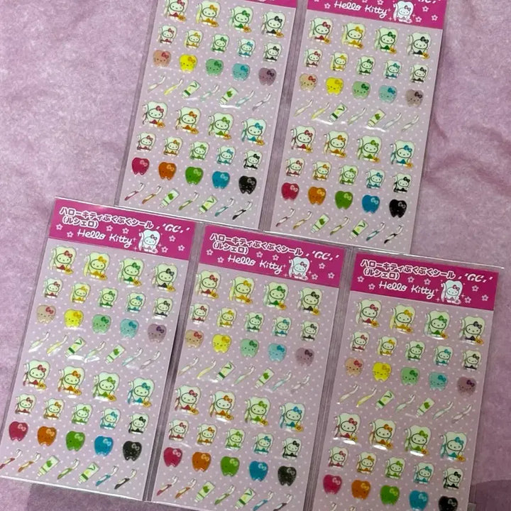 [BUNJANG] Vintage Hello Kitty Molar Sticker + Non-Duplicated Random Memo Pad Set (30 sheets) / [최종 인하/반택포] 고전키티 어금니 스티커+무중복 랜덤 메모지 30장