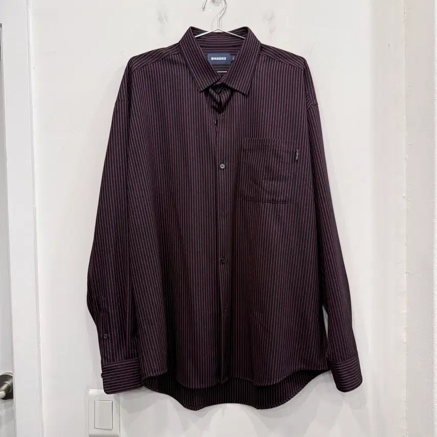 [BUNJANG] WKNDRS Striped Long Sleeve Shirt / WKNDRS 스트라이프 긴팔 셔츠