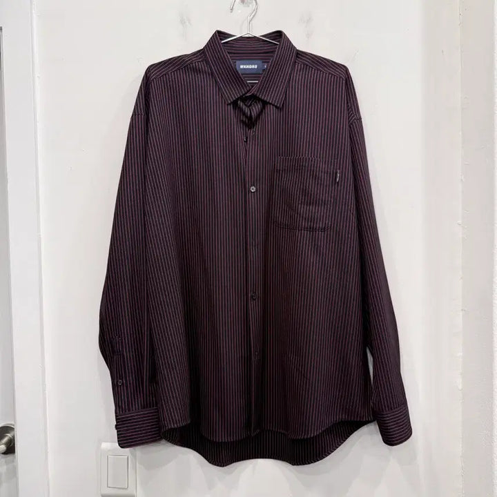 [BUNJANG] WKNDRS Striped Long Sleeve Shirt / WKNDRS 스트라이프 긴팔 셔츠