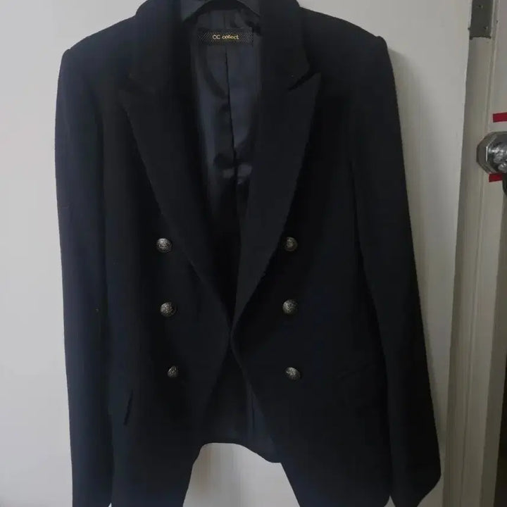 [BUNJANG] CC Collect Black Double Button Jacket / CC collect 블랙 더블 버튼 자켓(85-94-160)