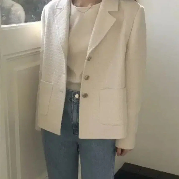 [BUNJANG] Archive J2U Audrey Tweed Jacket Ivory / 아카이브제이투유 오드리 트위드 자켓 아이보리
