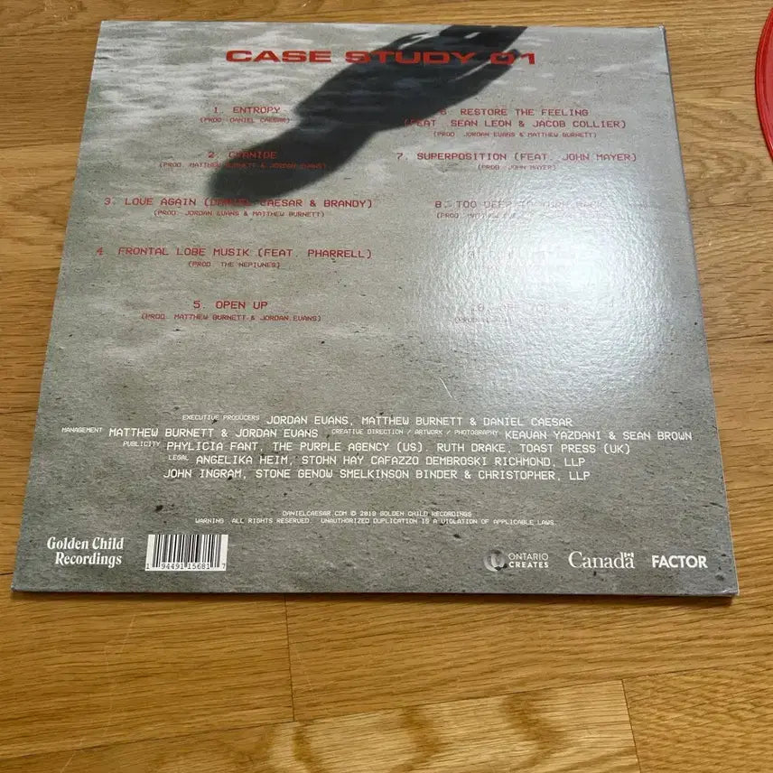 [SOLD OUT] (최종가격입니다.배송비별도.당일배송)다니엘 시저 케이스스터디01 Lp