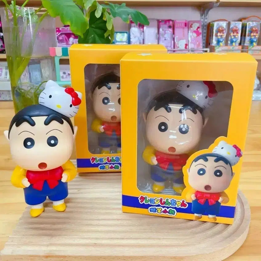 [BUNJANG] Crayon Shin-chan Hello Kitty Figure 18CM / 짱구 헬로키티 콜라보 피규어 18CM