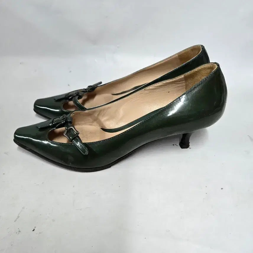 [BUNJANG] Fendi Green Patent Mary Jane Pumps (36 1/2 / 235mm) / 펜디 그린 페이던트 메리제인 펌프스36 1/2 235mm