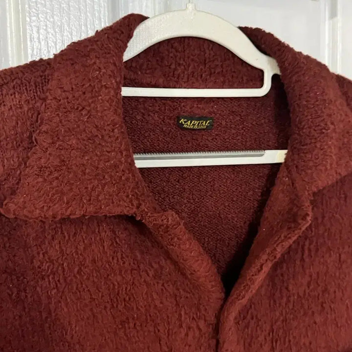 [BUNJANG] Kapital 7G Sheep Nude Knit Burgundy Size 3 / [3 Size] 캐피탈 7G 쉐기 니트 보드 셔츠와인