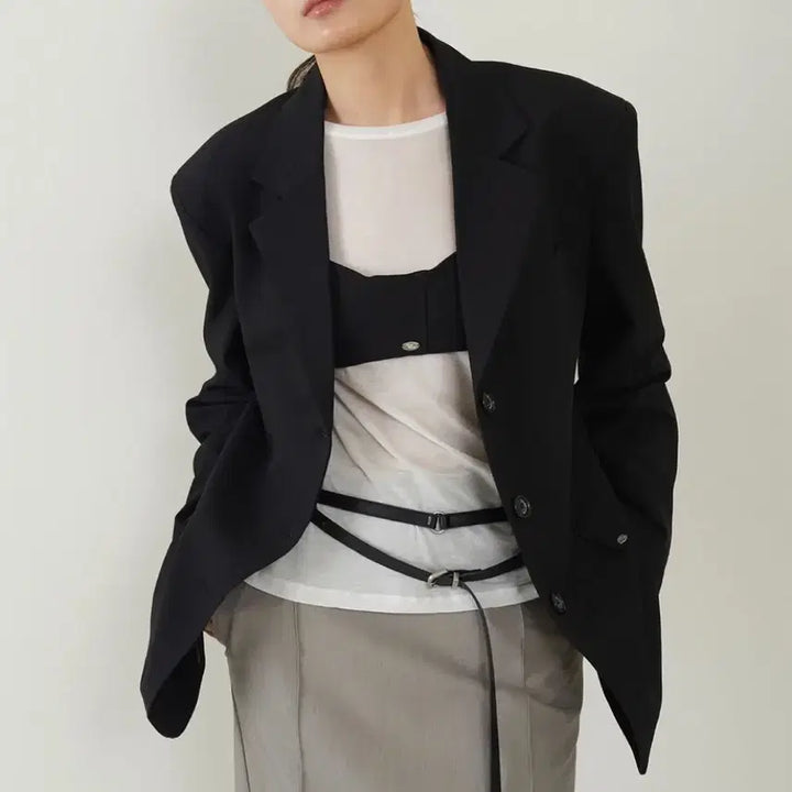 [BUNJANG] Fromwhere 100% Genuine Leather Slim Double Belt Black / [새상품]프롬웨얼 100%소가죽 슬림 더블 벨트