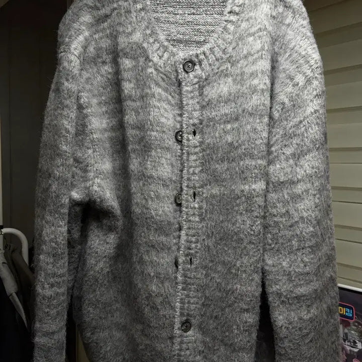 [BUNJANG] Bellier Brushed Lamb Cardigan Grey / 벨리에 브러쉬드 탐 가디건 그레이 105