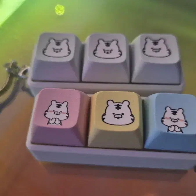 [BUNJANG] Baekhodori Tiger Keycap Keyring / 새제품 귀여운 백호돌이 키캡 키링