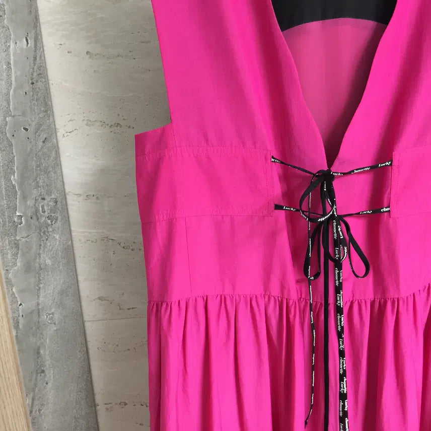 [BUNJANG] Lucky Chouette String Tiered Long Dress / 럭키슈에뜨 스트링 캉캉 롱 원피스 55