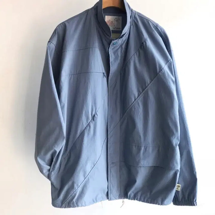 [BUNJANG] BEAMS SSZ GONZO CUNTRY Stand Collar Zip-Up Jacket Sky Blue / BEAMS SSZ GONZO CUNTRY 빔즈 자켓
