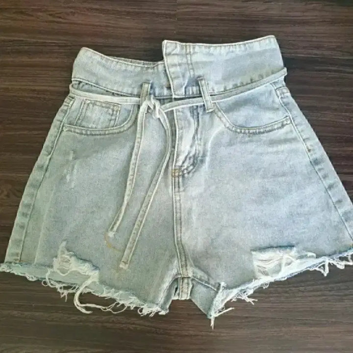 [SOLD OUT] (새상품) 끈연청 데님진 반바지
