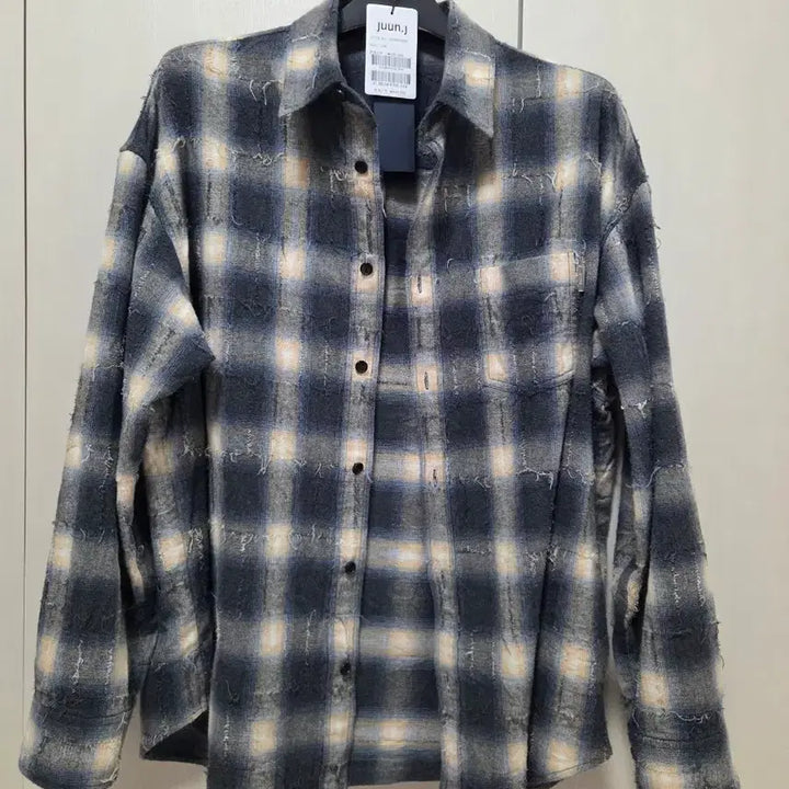 [BUNJANG] Juun.J Grid Needle Check Loose Fit Shirt Yellow / [44] 준지 그리드 니들 체크 루즈핏 셔츠 옐로우