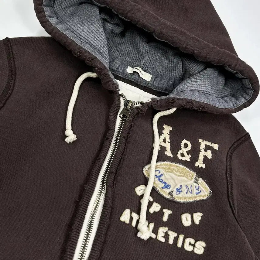[SOLD OUT] (S) 아베크롬비 오리지널 y2k 데미지 후드집업 브라운
