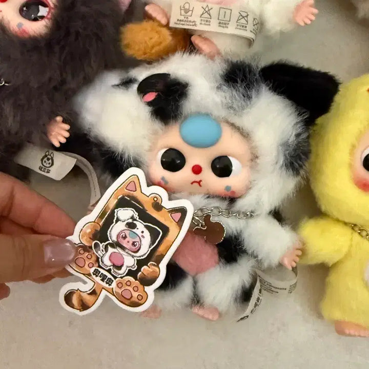 [BUNJANG] Baby Three Cat and Dog Series Keyring Plush 6-Piece Set / 베이비쓰리 고양이 강아지 시리즈 키링 인형 6종