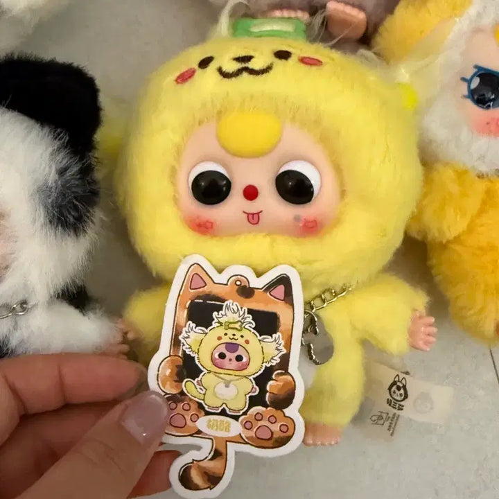 [BUNJANG] Baby Three Cat and Dog Series Keyring Plush 6-Piece Set / 베이비쓰리 고양이 강아지 시리즈 키링 인형 6종