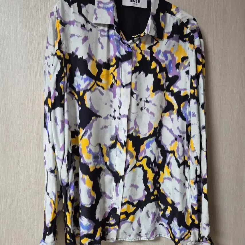[BUNJANG] MSGM Silk 100% Patterned Silk Blouse / MSGM 실크 블라우스 실크100 패턴 셔츠블라우스
