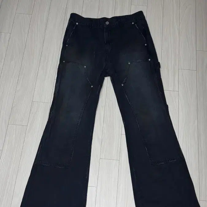 [BUNJANG] Protocol Index Carpenter Flare Pants Black / [2]프로토콜인덱스 카펜터 플레어 팬츠 블랙