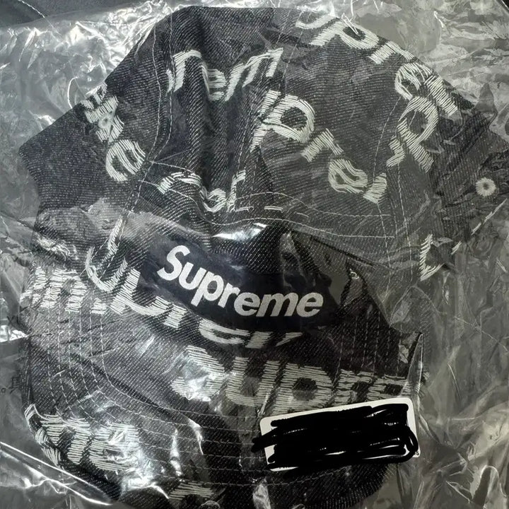 [BUNJANG] Supreme Jacquard Logo Denim Camp Cap Rigid Indigo 25FW / [새상품] 슈프림 자카드 로고 데님 캠프캡 리지드 인디고 - 25FW