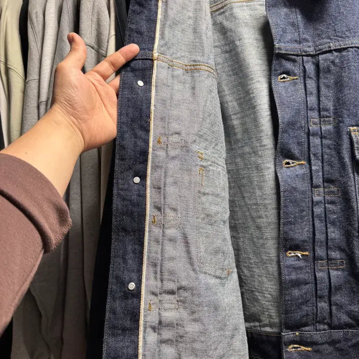 [SOLD OUT] 아웃스탠딩 셀비지 데님자켓 42사이즈 L
