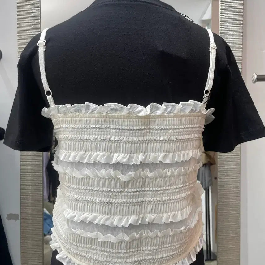 [BUNJANG] Ivory Frill Bustier / 아이보리 프릴 뷔스티에