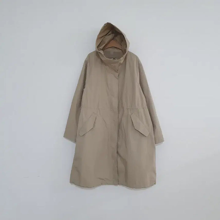[BUNJANG] Uniqlo Hooded Long Coat Beige Anorak / No.26042711 유니클로 후드 롱 코트 베이지 야상