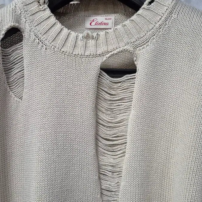 [BUNJANG] Etce Oversized Distressed Knit Sweater / Etce     오버핏     데미지    니트  스웨터  :최저가