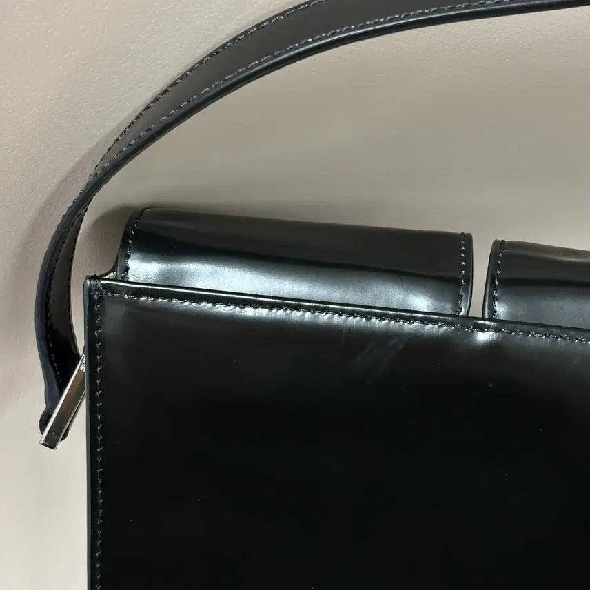 [BUNJANG] Byfar Billy Bag Black Leather Shoulder Tote Bag / Byfar 바이파 빌리백 블랙 가죽 숄더백 토트백