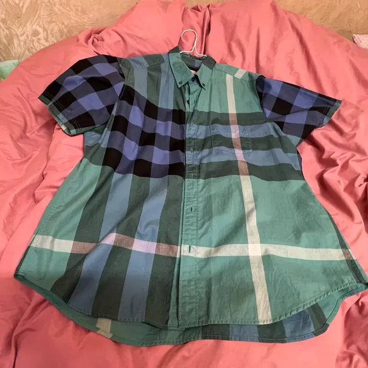 [BUNJANG] Burberry Brit Short Sleeve Shirt XL / 버버리 브릿 반팔 셔츠 남방