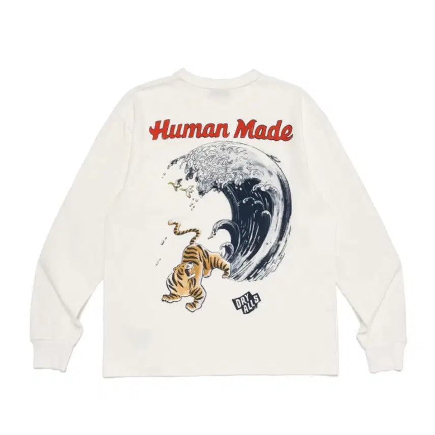 [BUNJANG] Human Made Graphic Long Sleeve Shirt White / [XXL]휴먼메이드 그래픽 롱슬리브 화이트