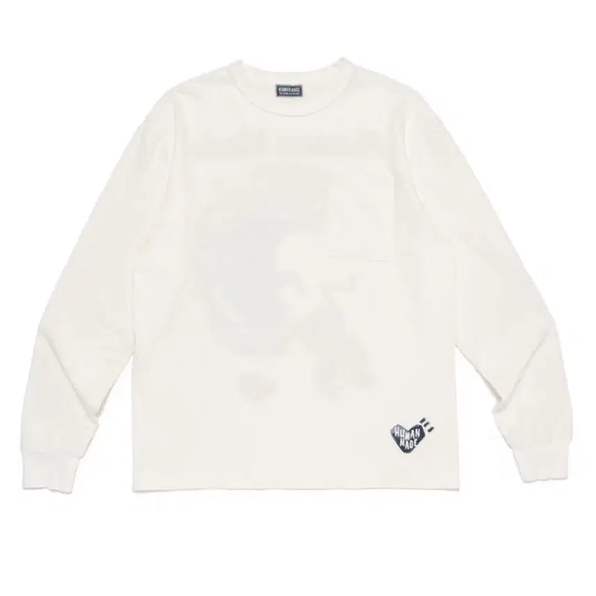 [BUNJANG] Human Made Graphic Long Sleeve Shirt White / [XXL]휴먼메이드 그래픽 롱슬리브 화이트