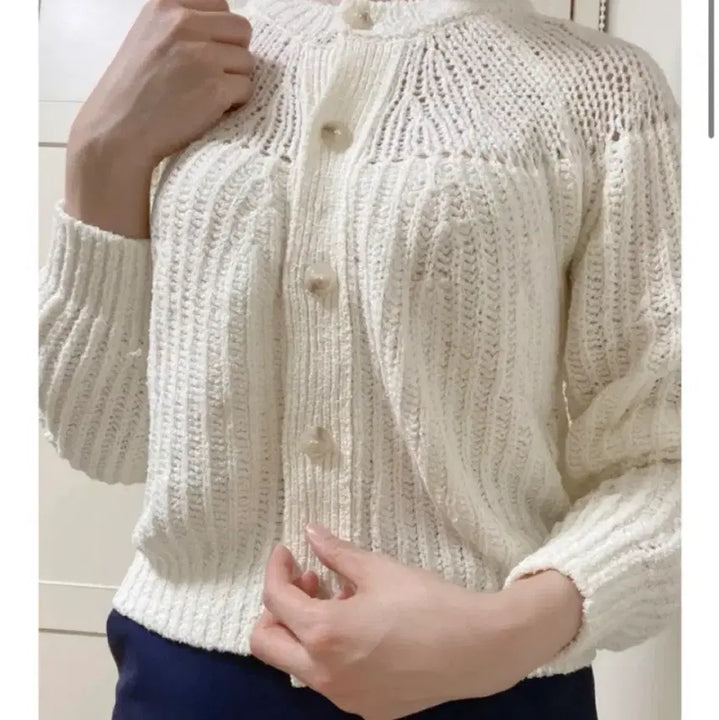 [BUNJANG] S I E Navy Knit Cardigan / S I E 시에 네트 네이비 니트 가디건 새상품