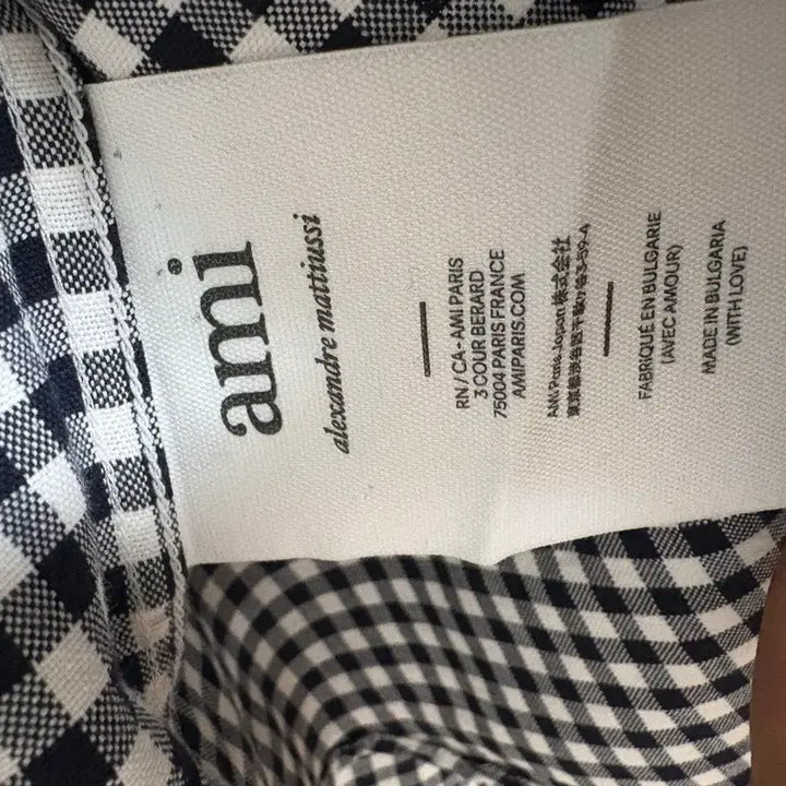 [BUNJANG] AMI Black/White Check Shirt / 아미 블랙/화이트 체크 셔츠