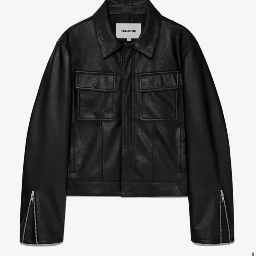[BUNJANG] Allene Leather Trucker Jacket Black Size 2 / 알렌느 레더 트러커 블랙 2사이즈 새제품