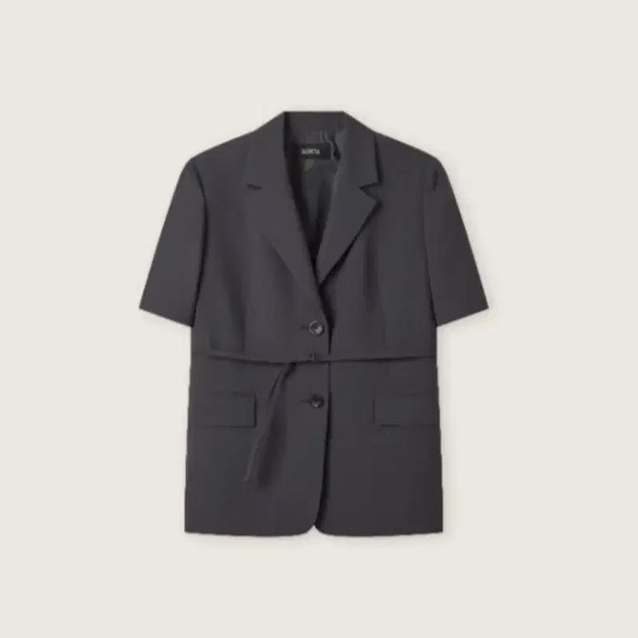 [SOLD OUT] 로엠 올데이 린넨라이크 반팔 자켓 차콜 S