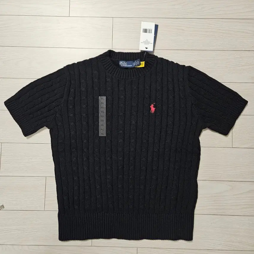 [BUNJANG] Polo Ralph Lauren Cable Knit Short Sleeve Sweater / 폴로 랄프로렌 케이블 반팔 니트 블랙 ,블루