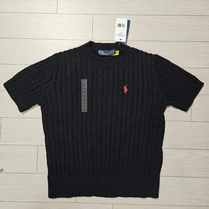 [BUNJANG] Polo Ralph Lauren Cable Knit Short Sleeve Sweater / 폴로 랄프로렌 케이블 반팔 니트 블랙 ,블루