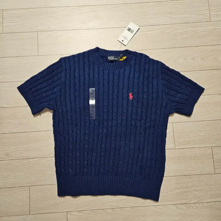 [BUNJANG] Polo Ralph Lauren Cable Knit Short Sleeve Sweater / 폴로 랄프로렌 케이블 반팔 니트 블랙 ,블루