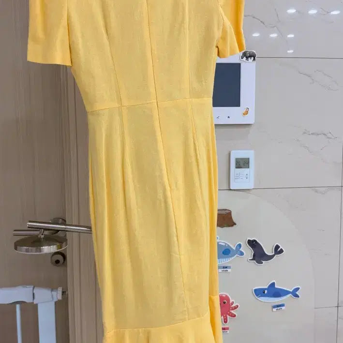 [BUNJANG] Yellow Mermaid Long Dress / 머메이드 원피스