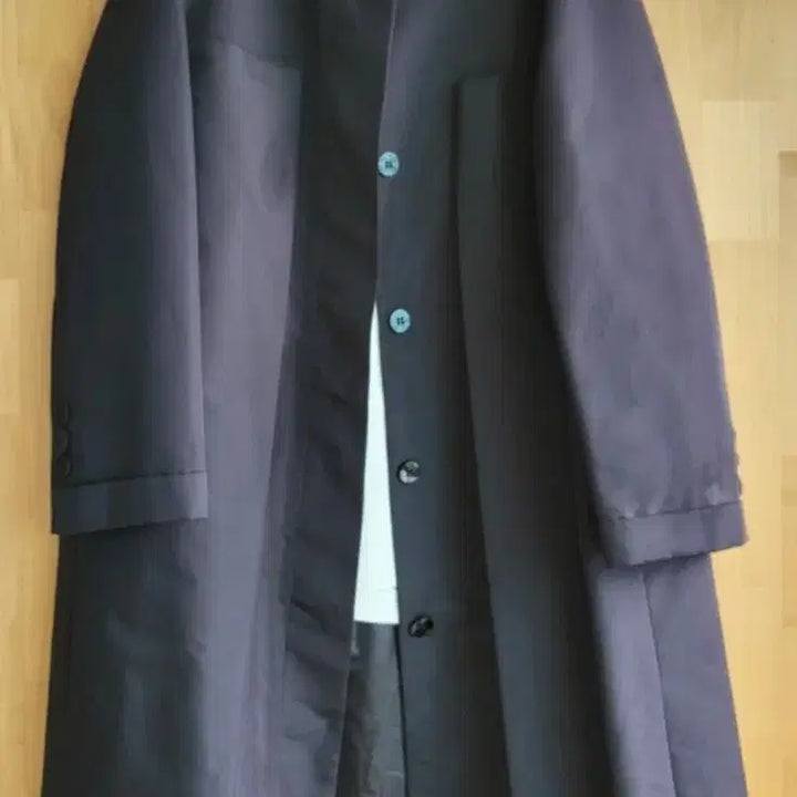 [BUNJANG] Necklace Black Petite Couture Round Neck Spring/Fall Long Coat / 넥리스 블랙 쁘띠 꾸뛰르라운드넥 간절기코트
