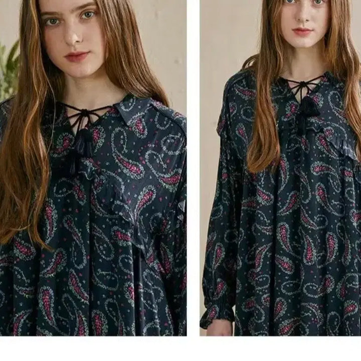 [BUNJANG] Thursday Island Paisley Dress Navy / 새상품 M 페이즐리 원피스 써스데이아일랜드