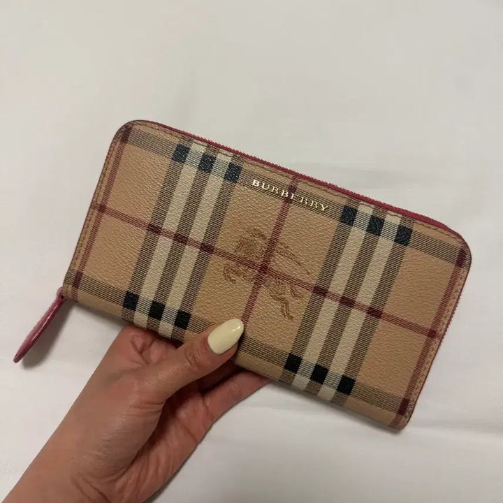 [BUNJANG] Burberry Haymarket Check Elmore Long Wallet / 버버리헤이마켓체크엘모어장지갑