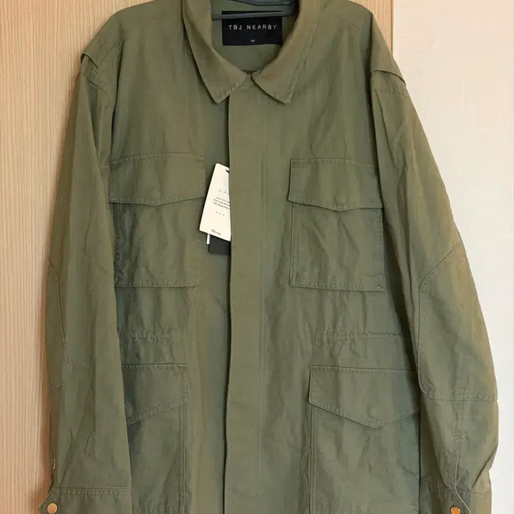 [BUNJANG] TBJ Linen Blended Military Field Jacket Khaki Size 105 / TBJ 밀리터리 필드 자켓 (105 사이즈)