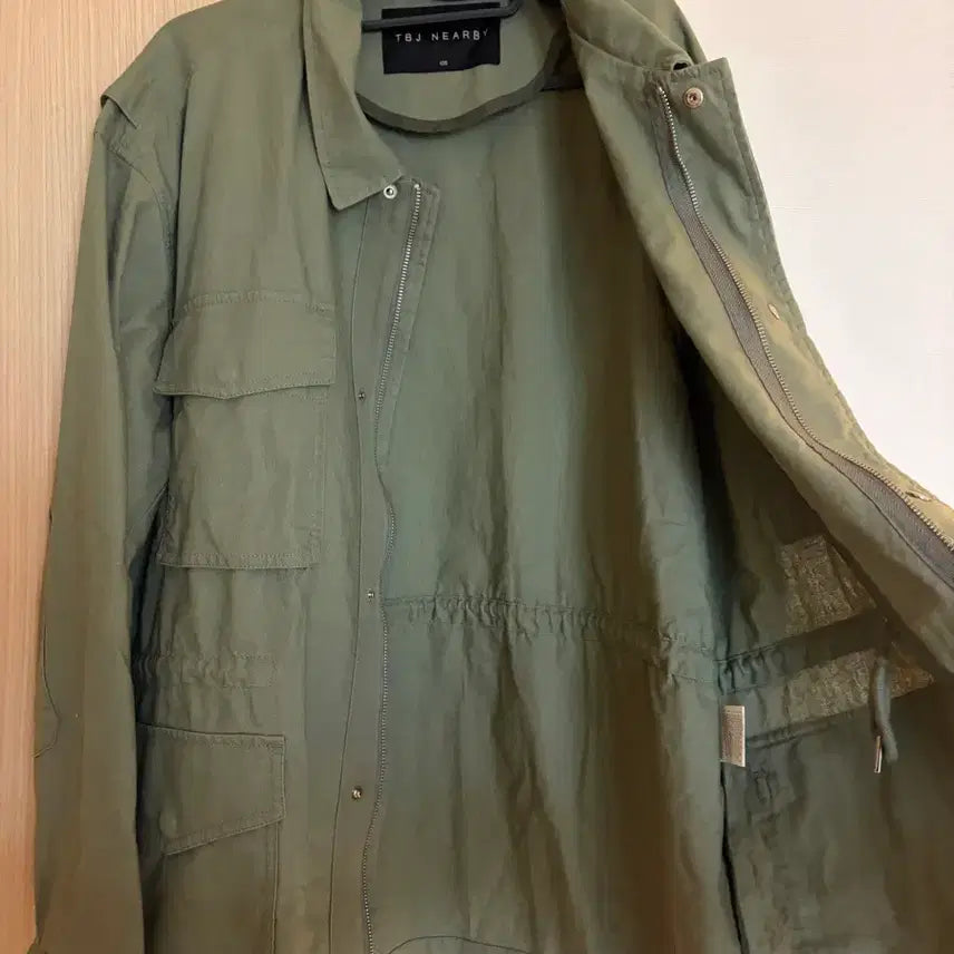 [BUNJANG] TBJ Linen Blended Military Field Jacket Khaki Size 105 / TBJ 밀리터리 필드 자켓 (105 사이즈)