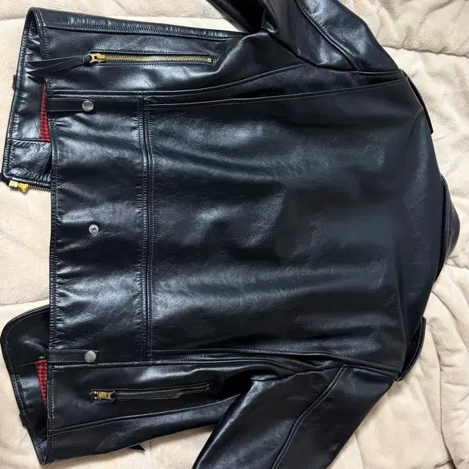 [BUNJANG] CIDU Horsehide Leather D-Pocket Double Rider Jacket / CIDU 말가죽 홀스하이드 D포켓 더블라이더