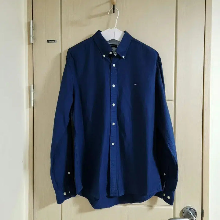 [BUNJANG] Tommy Hilfiger Oxford Shirt Navy / 타미힌피거 - 옥스포드 셔츠 남방