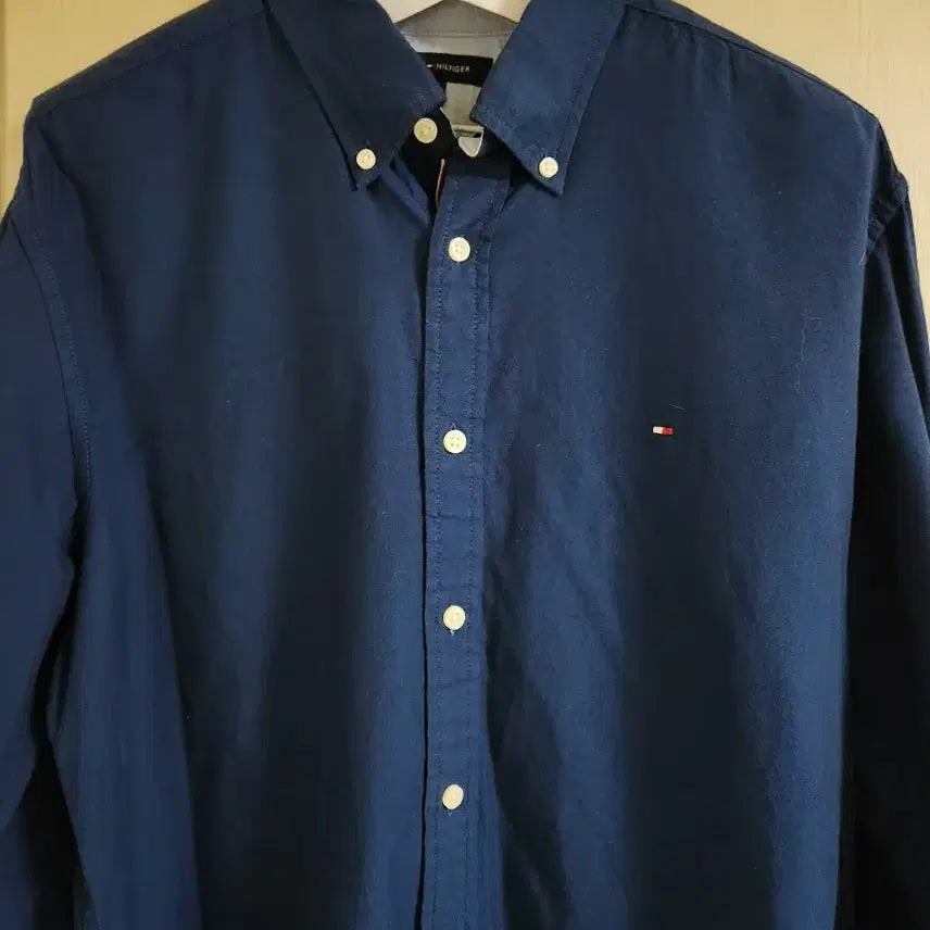 [BUNJANG] Tommy Hilfiger Oxford Shirt Navy / 타미힌피거 - 옥스포드 셔츠 남방